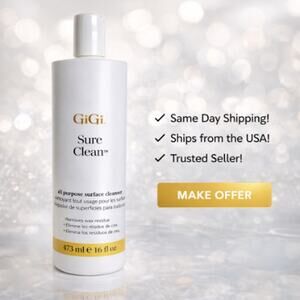 GiGi Sure Clean All Purpose Cleaner and Wax Remover 16 oz/ 473 ml NEW